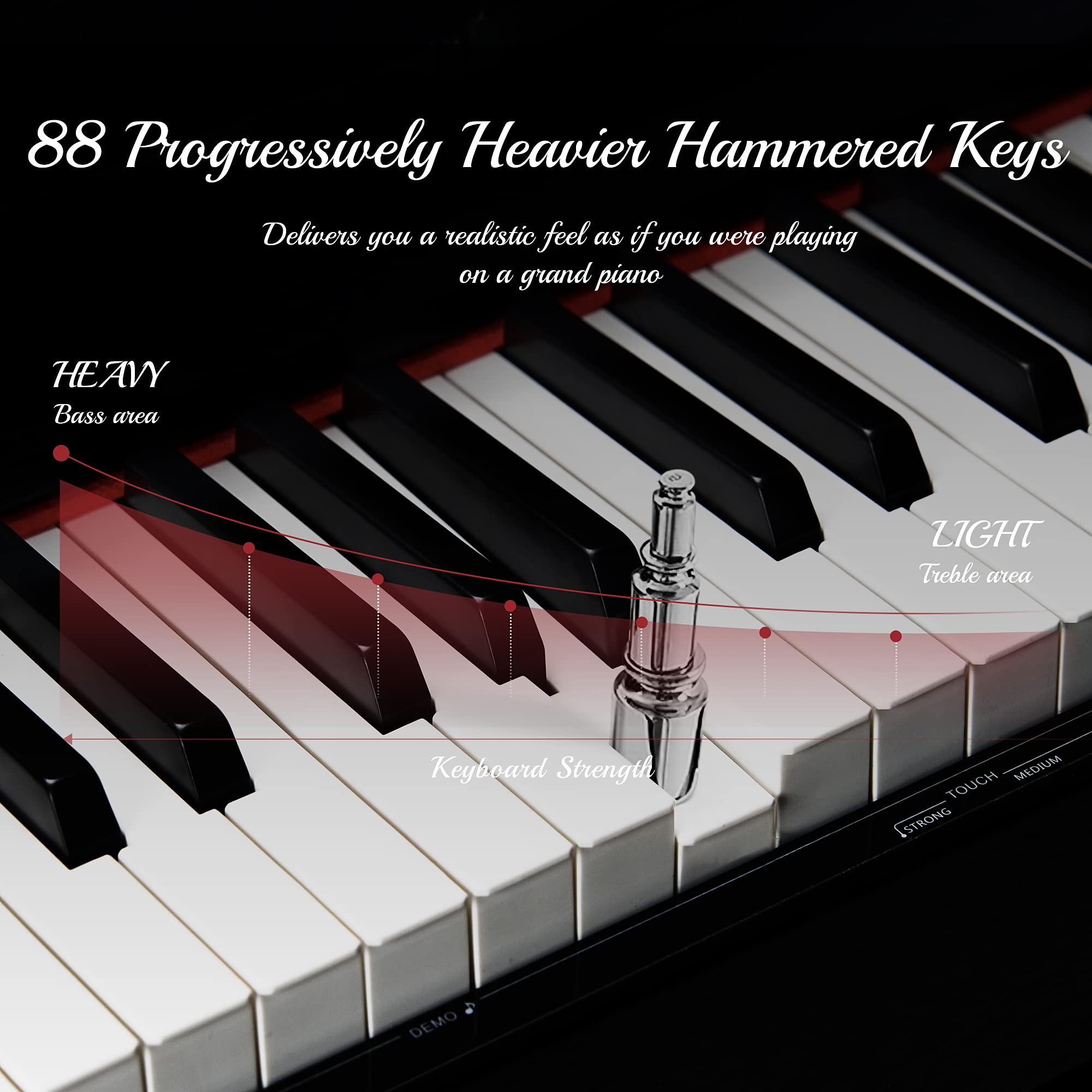pimoneko⭐︎　ピアノ本体のみ Amazon.com: Lexington 88 Keys Weighted Digital Piano, Full Size